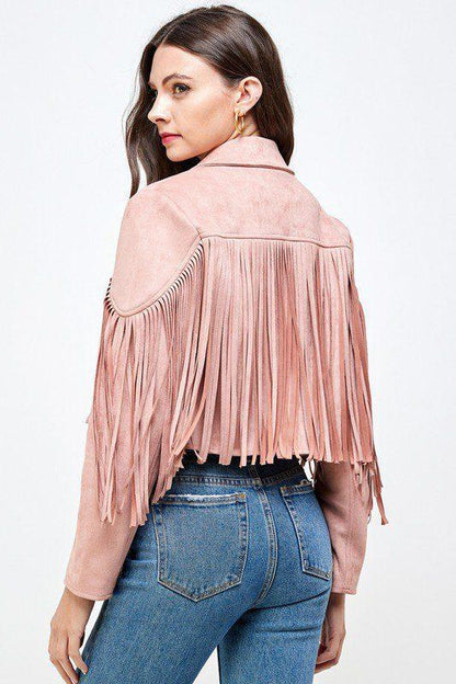 Suede Fringe Jacket - Southern Sassy Boutique