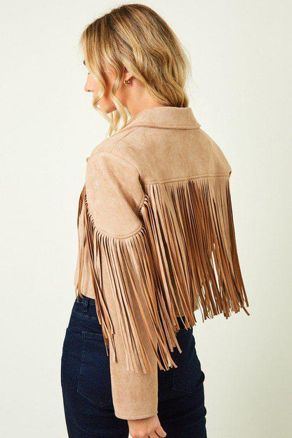 Suede Fringe Jacket - Southern Sassy Boutique