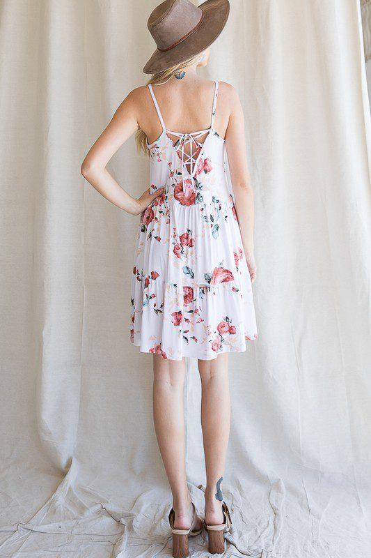 Tiered Detail Floral Dress - Southern Sassy Boutique