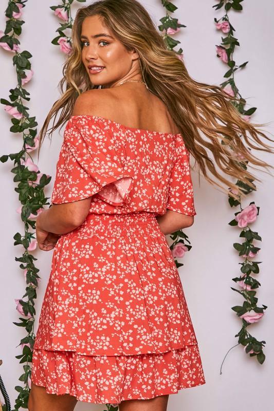 Square Neck Floral Dress - Southern Sassy Boutique