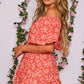 Square Neck Floral Dress - Southern Sassy Boutique