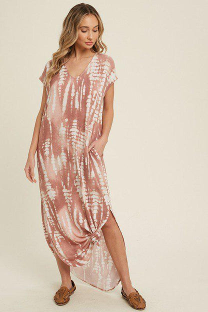 Tie Dye Maxi Jersey Dress - Southern Sassy Boutique