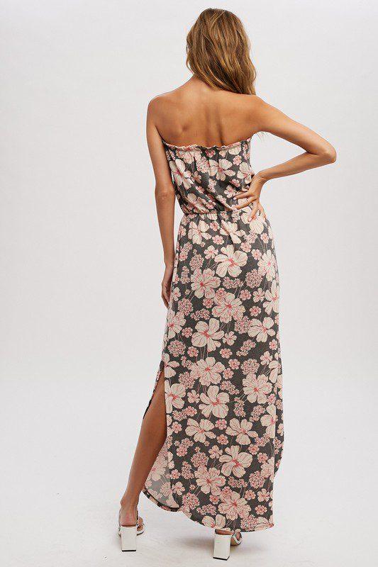 French Terry Floral Print Maxi Dress - Southern Sassy Boutique