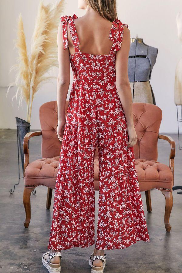 Floral Print Jumpsuit - Southern Sassy Boutique