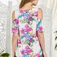 Cold Shoulder Floral Top - Southern Sassy Boutique