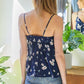 Navy Bow Tie Floral Cami - Southern Sassy Boutique