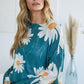 Floral Print Crew Neck Sweater - Southern Sassy Boutique
