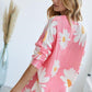 Floral Print Crew Neck Sweater - Southern Sassy Boutique