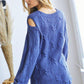 Cold Shoulder Long Sleeve Sweater - Southern Sassy Boutique
