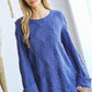 Image: Cold Shoulder Sweater Ink Blue | Southern Sassy Boutique
