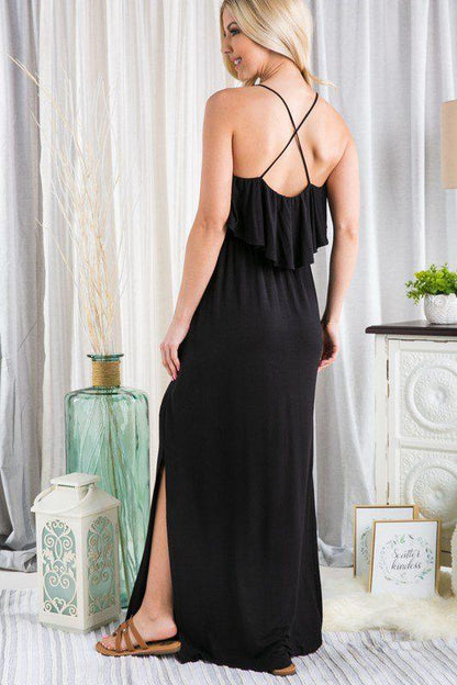 Crisscross Maxi Dress - Southern Sassy Boutique