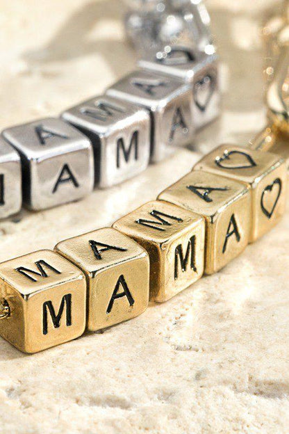 Stylish Baby Block Letter MAMA Bracelet - Southern Sassy Boutique