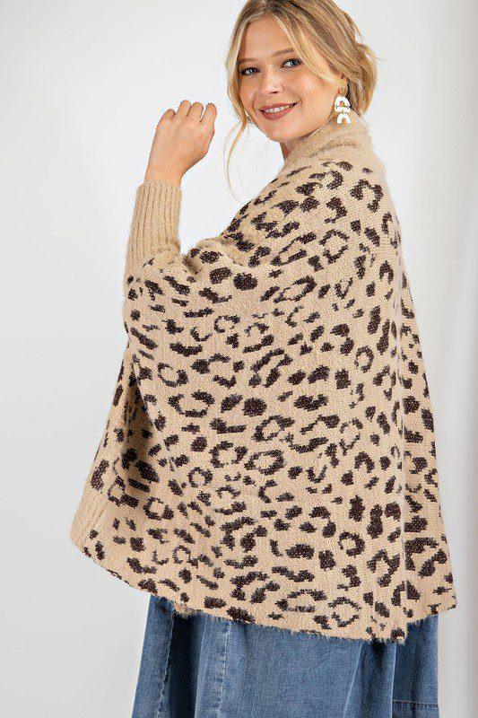 Leopard Print Sweater Cardigan - Southern Sassy Boutique