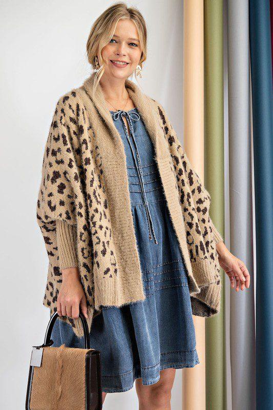 Leopard print cardigan on sale boutique