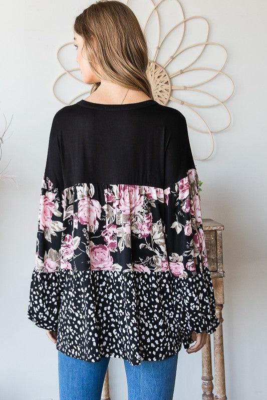 Floral Baby Doll Top - Southern Sassy Boutique