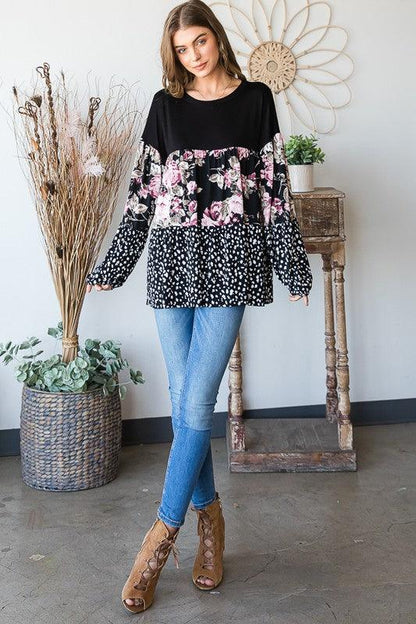 Floral Baby Doll Top - Southern Sassy Boutique