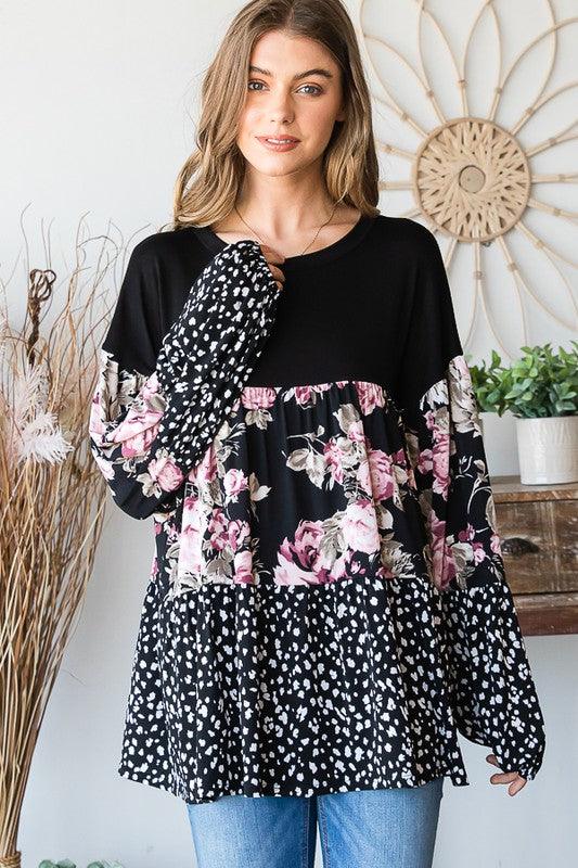 Floral Baby Doll Top - Southern Sassy Boutique