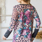 Animal And Floral Print Knit Top - Southern Sassy Boutique