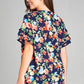 Bubble Chiffon Floral Top - Southern Sassy Boutique