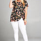 Curvy Floral Jersey Top - Southern Sassy Boutique