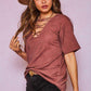 Soild Top With Crisscross Straps - Southern Sassy Boutique