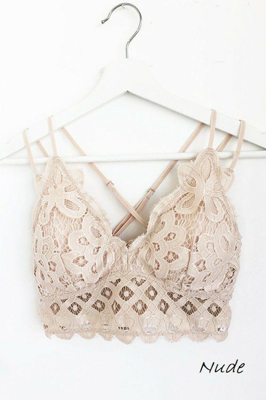 Image: CROCHET LACE BRALETTE Nude | Southern Sassy Boutique