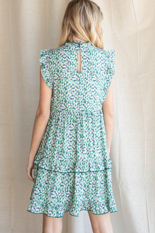 Print Ruffle Tiered Dress - Southern Sassy Boutique