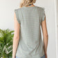 Striped Ruffle Pocket Top - Southern Sassy Boutique