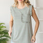 Striped Ruffle Pocket Top - Southern Sassy Boutique