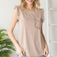 Striped Ruffle Pocket Top - Southern Sassy Boutique