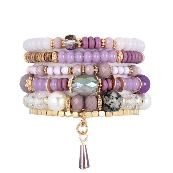 Multi Stone Stackable Bracelet - Southern Sassy Boutique