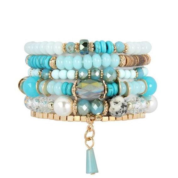 Multi Stone Stackable Bracelet - Southern Sassy Boutique