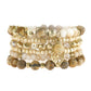 Mixed Beaded Leaf Charm Bracelet - Southern Sassy Boutique