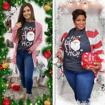 HO HO HO Christmas Santa Tee. - Southern Sassy Boutique