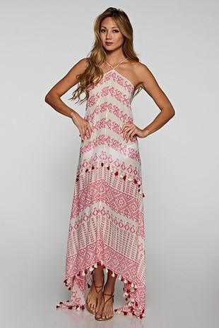 Image: Geometric Print Cover-up Pink | Southern Sassy Boutique