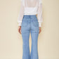Side Slit Bell Bottom Denim - Southern Sassy Boutique