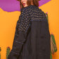 Oversized Frayed Jacket With Studs - Southern Sassy Boutique