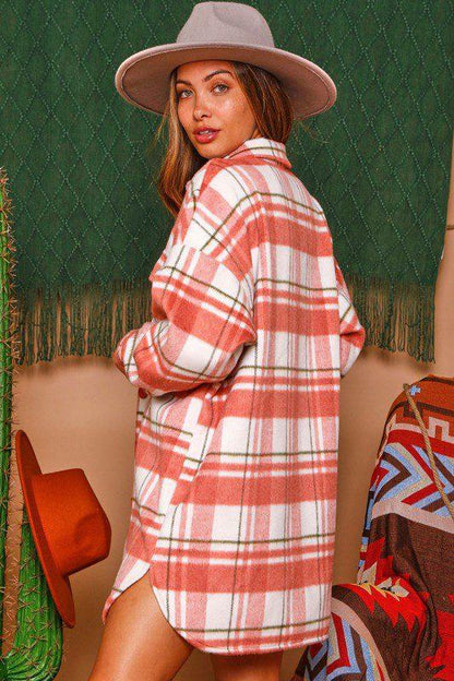 Oversized Flannel Jacket - Southern Sassy Boutique