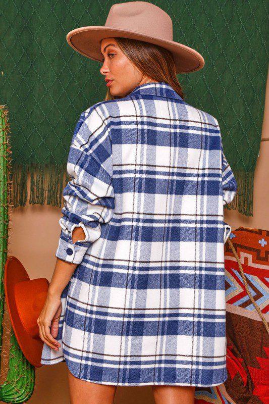 Oversized Flannel Jacket - Southern Sassy Boutique