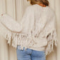 Two Tone Fringed Loose Fit Sweater - Southern Sassy Boutique