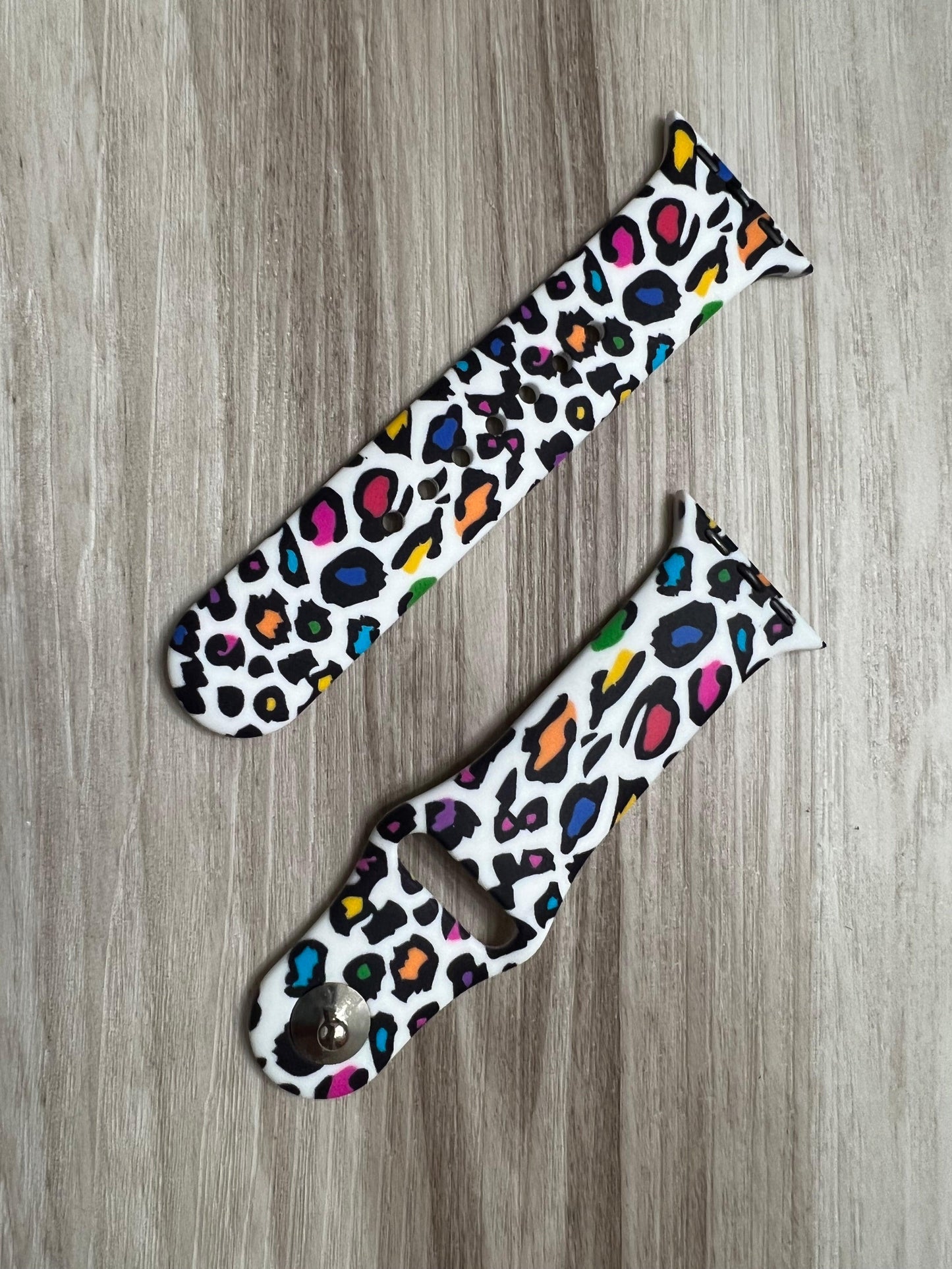 Cheetah Animal Multi Color Print Apple Watch Band - Southern Sassy Boutique