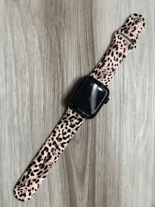 Cheetah Animal Print Silicone Apple Watch Band - Southern Sassy Boutique