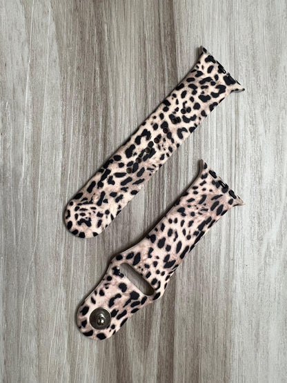 Cheetah Animal Print Silicone Apple Watch Band - Southern Sassy Boutique