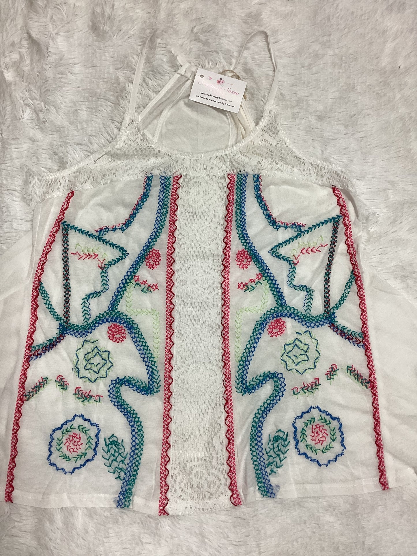 Embroidered Tank Top