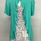 Ruffled Lace Contrast Top