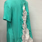 Ruffled Lace Contrast Top