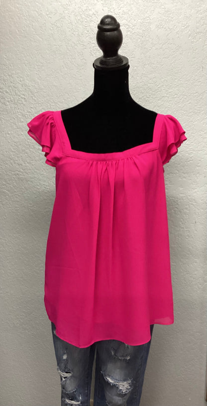 Ruffle Square Neck Top