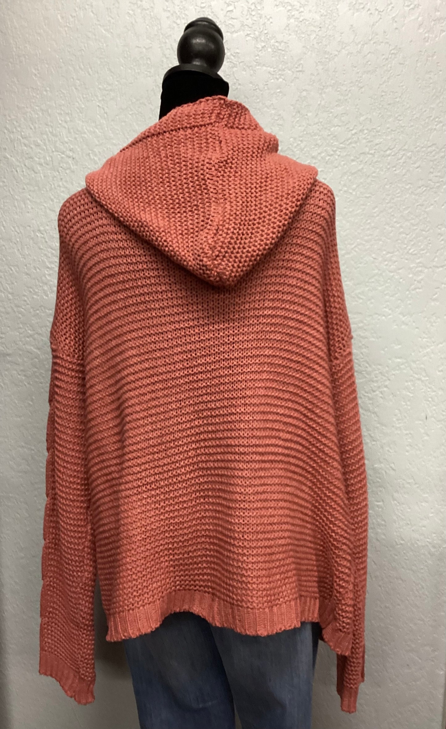 Cable Pattern Hooded Sweater