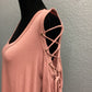 Lace Up Sleeve Top