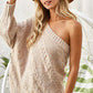 One Side Cold Shoulder Sweater - Southern Sassy Boutique